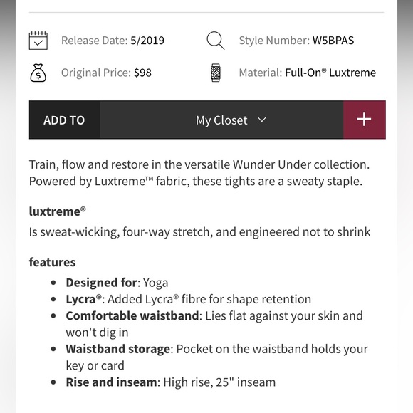 LULULEMON Navy Blue Wunder Under High Rise Leggings size 2 - Picture 4 of 9